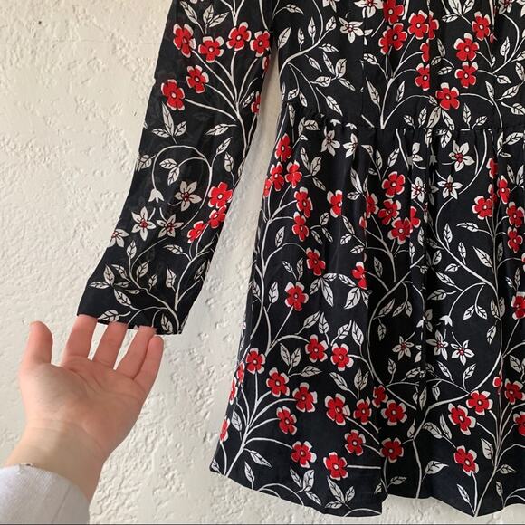 TU2025. Jill Stuart Floral Printed Long Sleeve Mini Dress - Picture 2 of 6